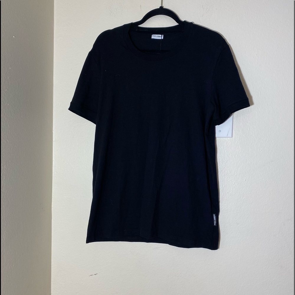 Dolce & Gabbana Black Short Sleeve Crewneck T-Shirt